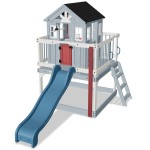 Casuta de joaca suspendata Beacon Heights PlayHouse - Complex cu tobogan Centru multifuntional din lemn Backyard Discovery